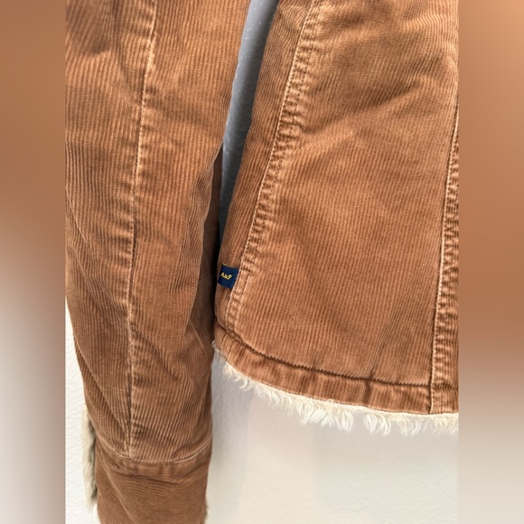 Y2K Abercrombie and Fitch Corduroy Sherpa Trucker Jacket Medium - Picture 3 of 7